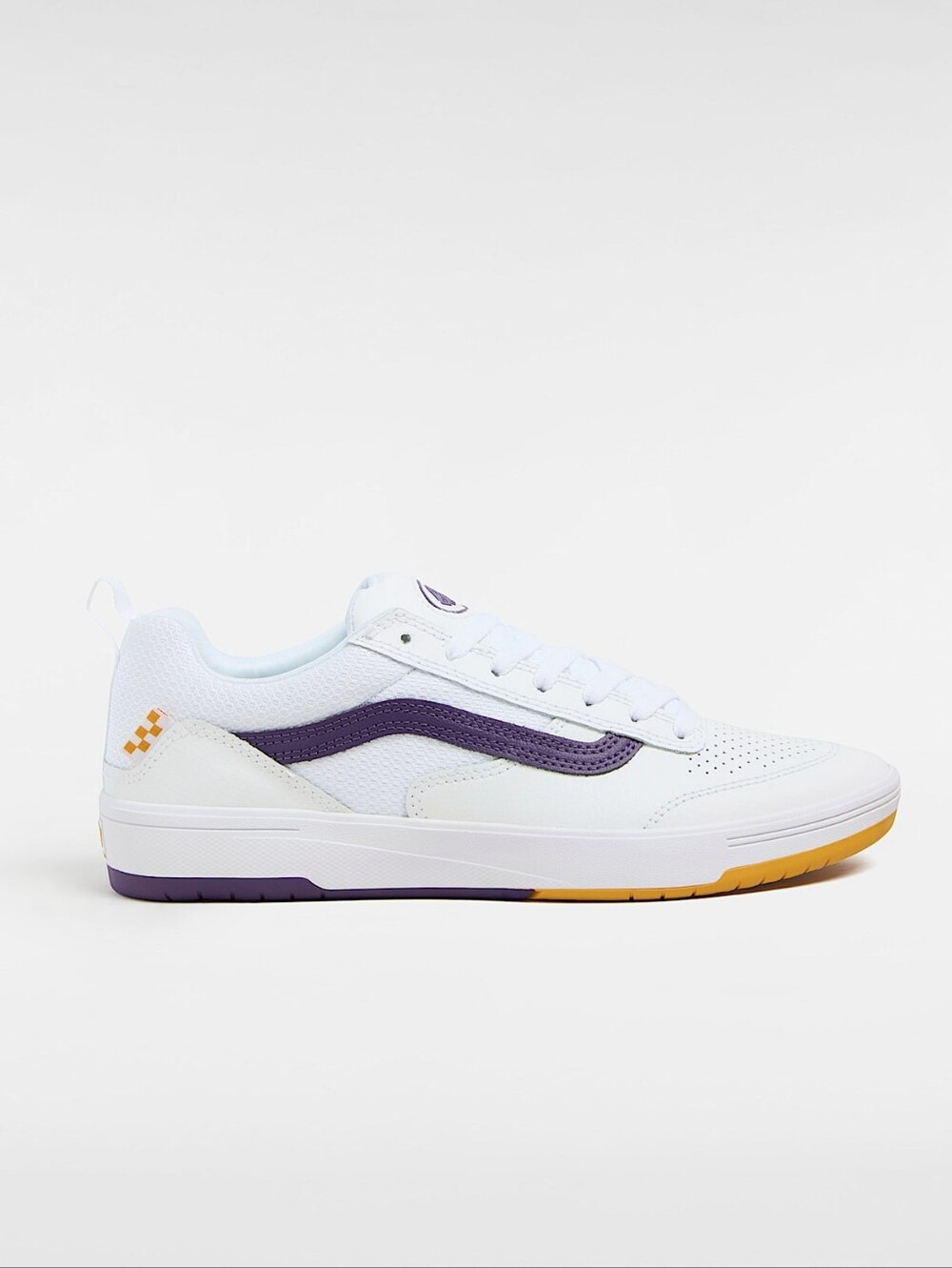 Vans Skate Zahba White Athletic Sneakers Purple Yellow Accents Mens 11 - Picture 3 of 13